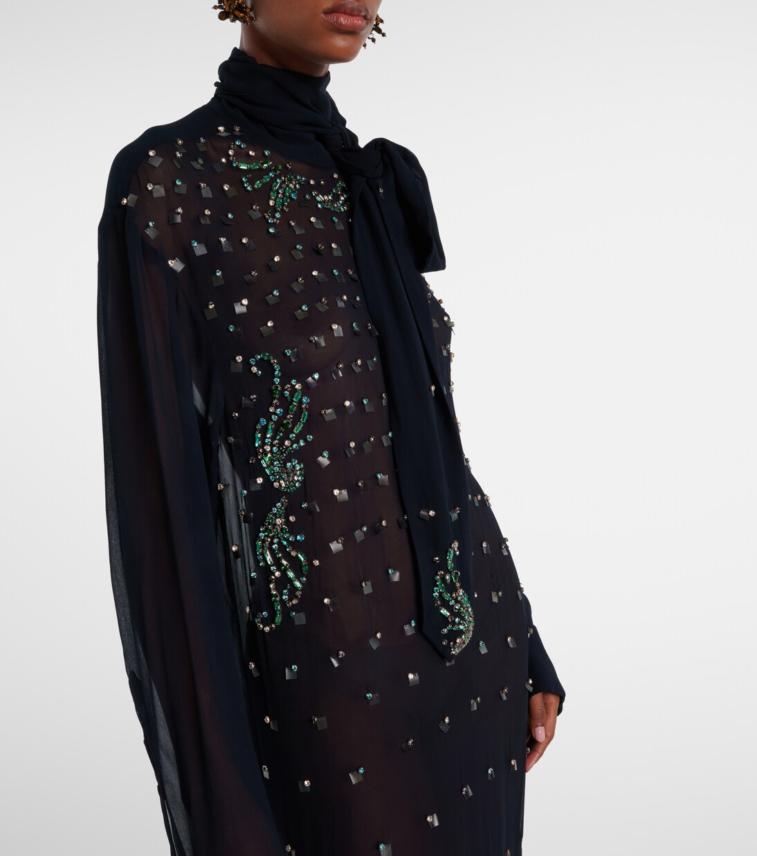 Robe midi à ornements | Dries Van Noten