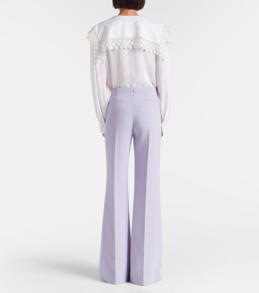 High-rise virgin wool wide-leg pants | Chloé