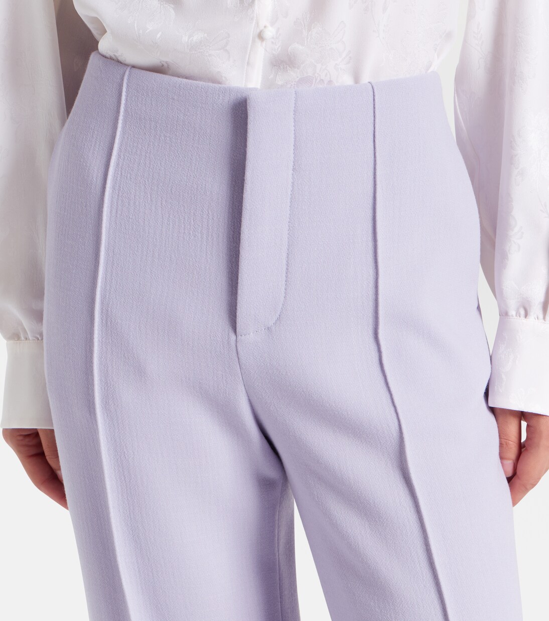 High-rise virgin wool wide-leg pants | Chloé