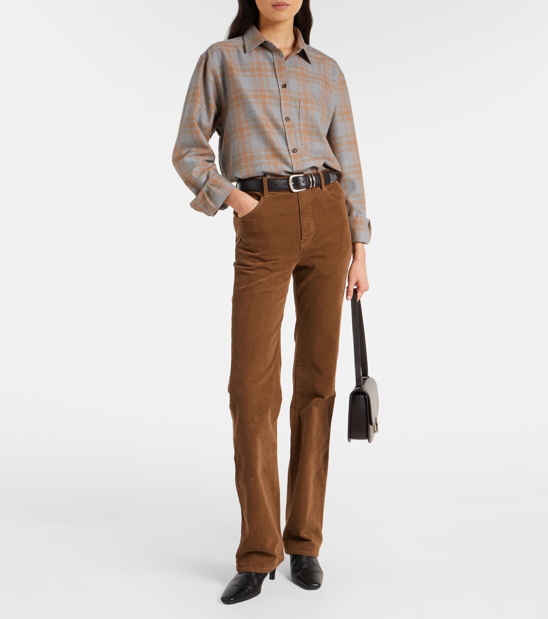 Joan high-rise cotton-blend corduroy flared pants | Nili Lotan