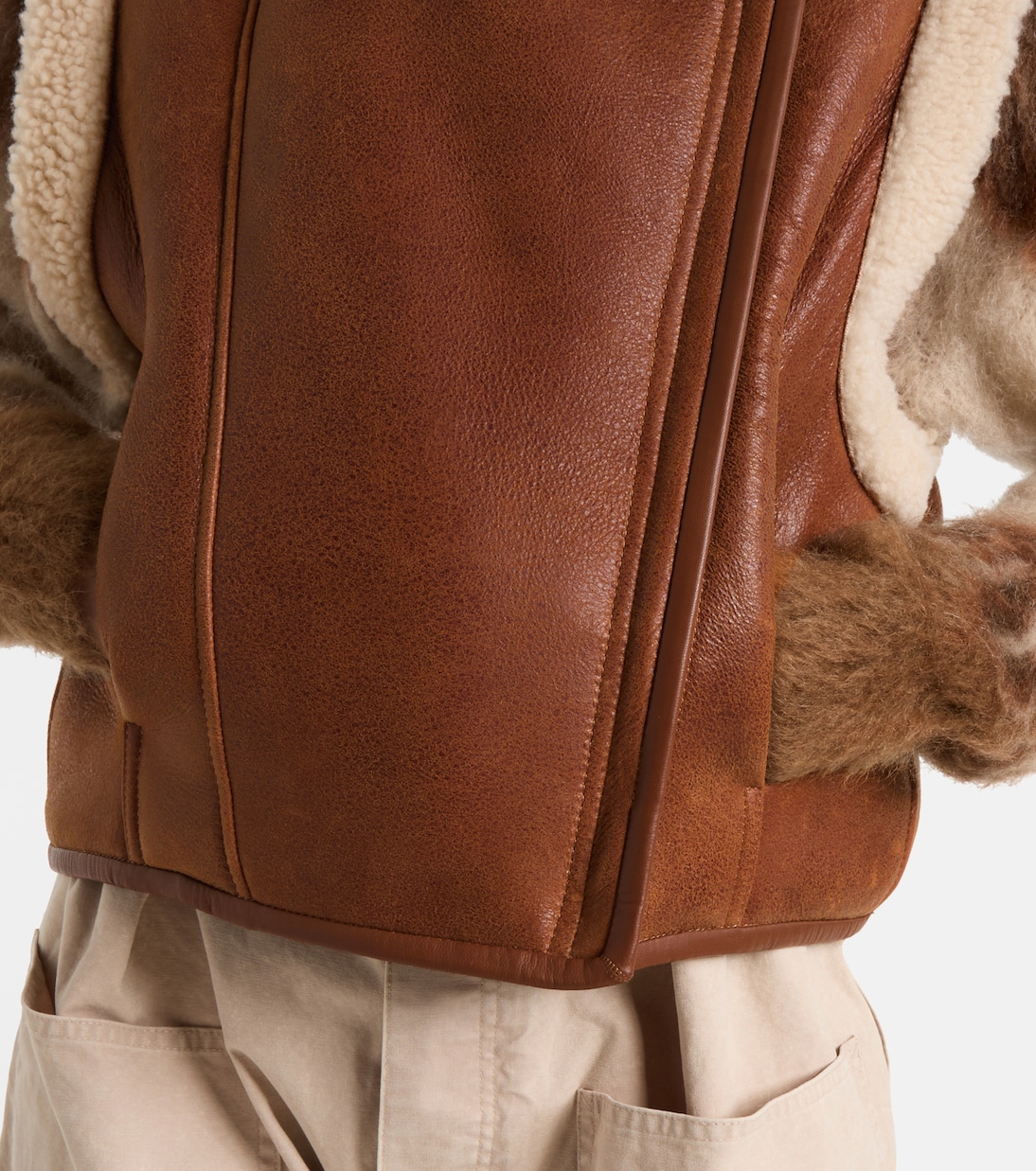 Weste Alime aus Leder mit Shearling | Isabel Marant