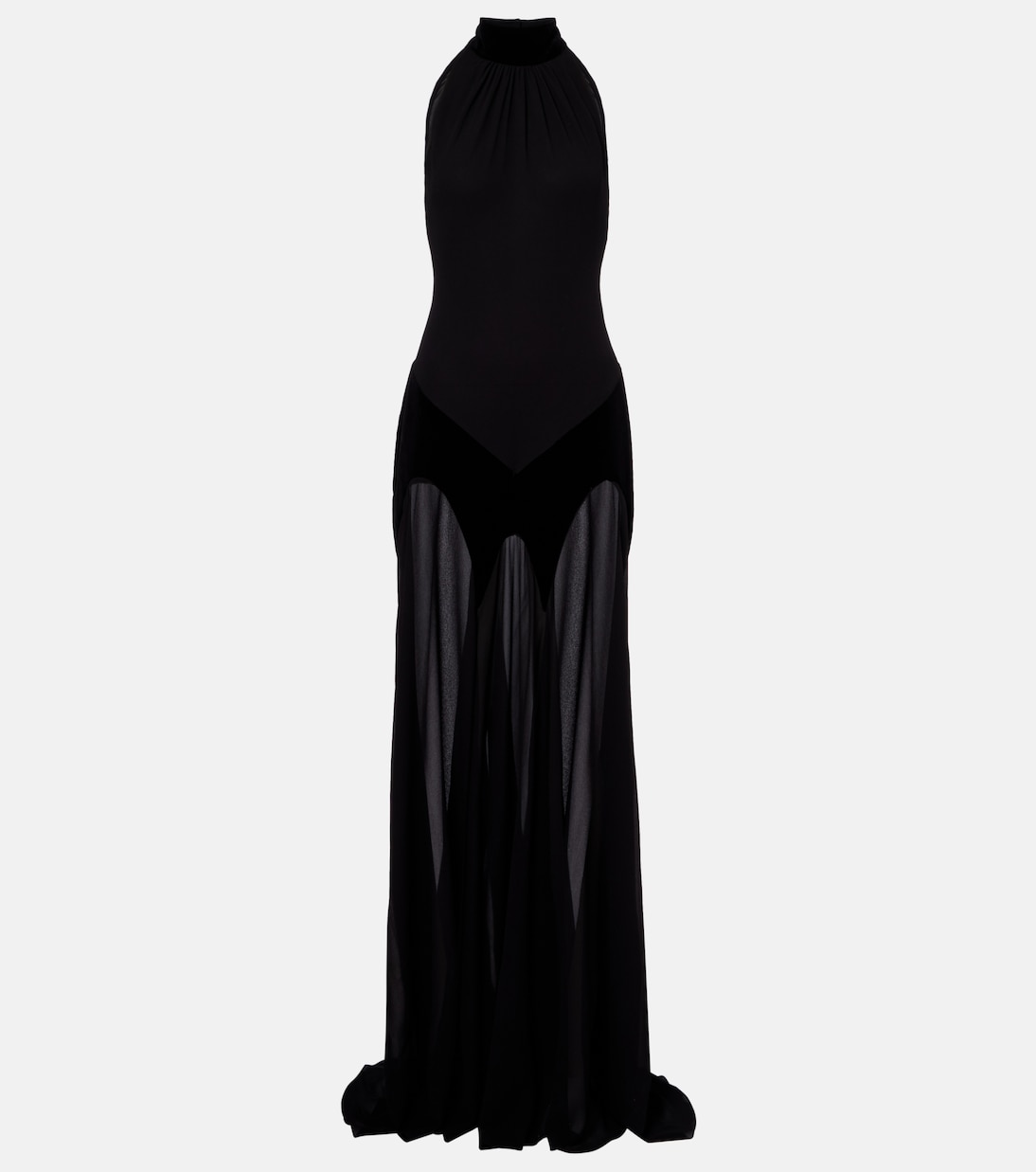 Robe longue en georgette de soie | McQueen