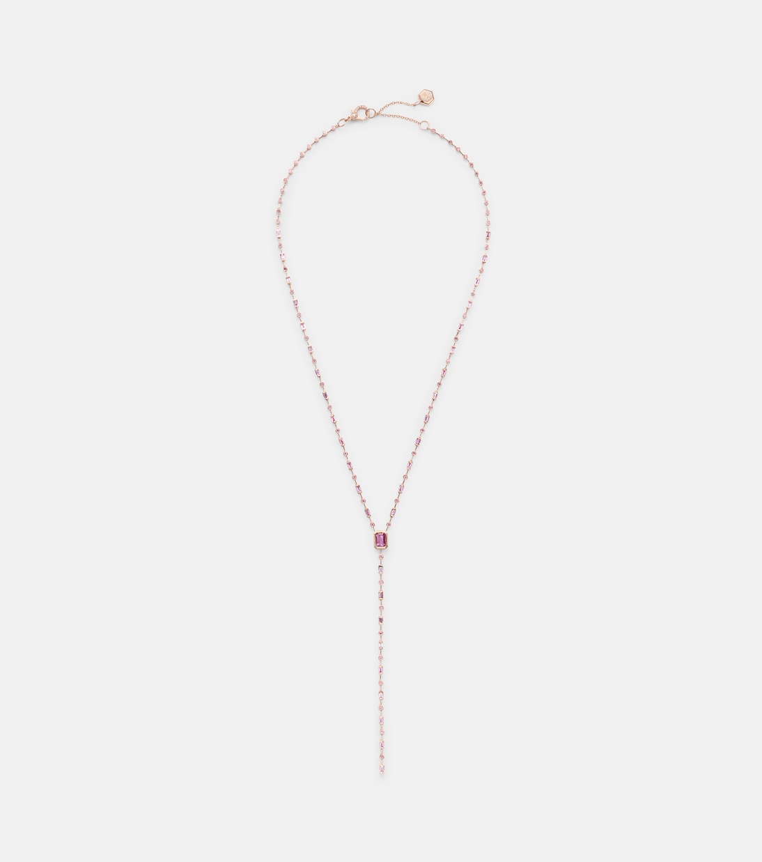 Halskette Y aus 18kt Roségold mit Saphiren | Shay Jewelry