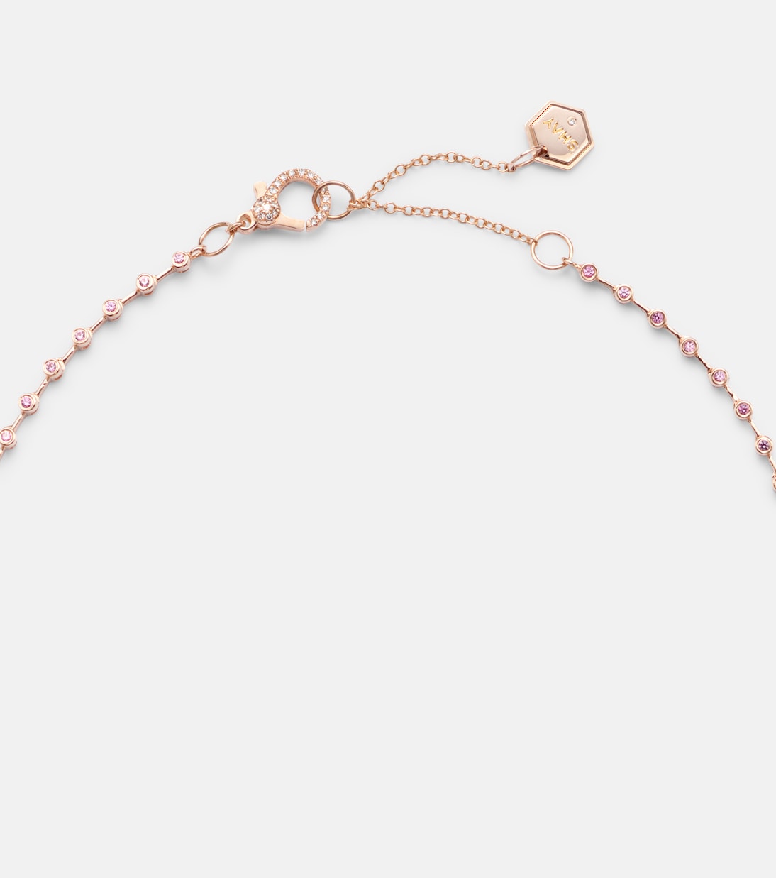 Halskette Y aus 18kt Roségold mit Saphiren | Shay Jewelry
