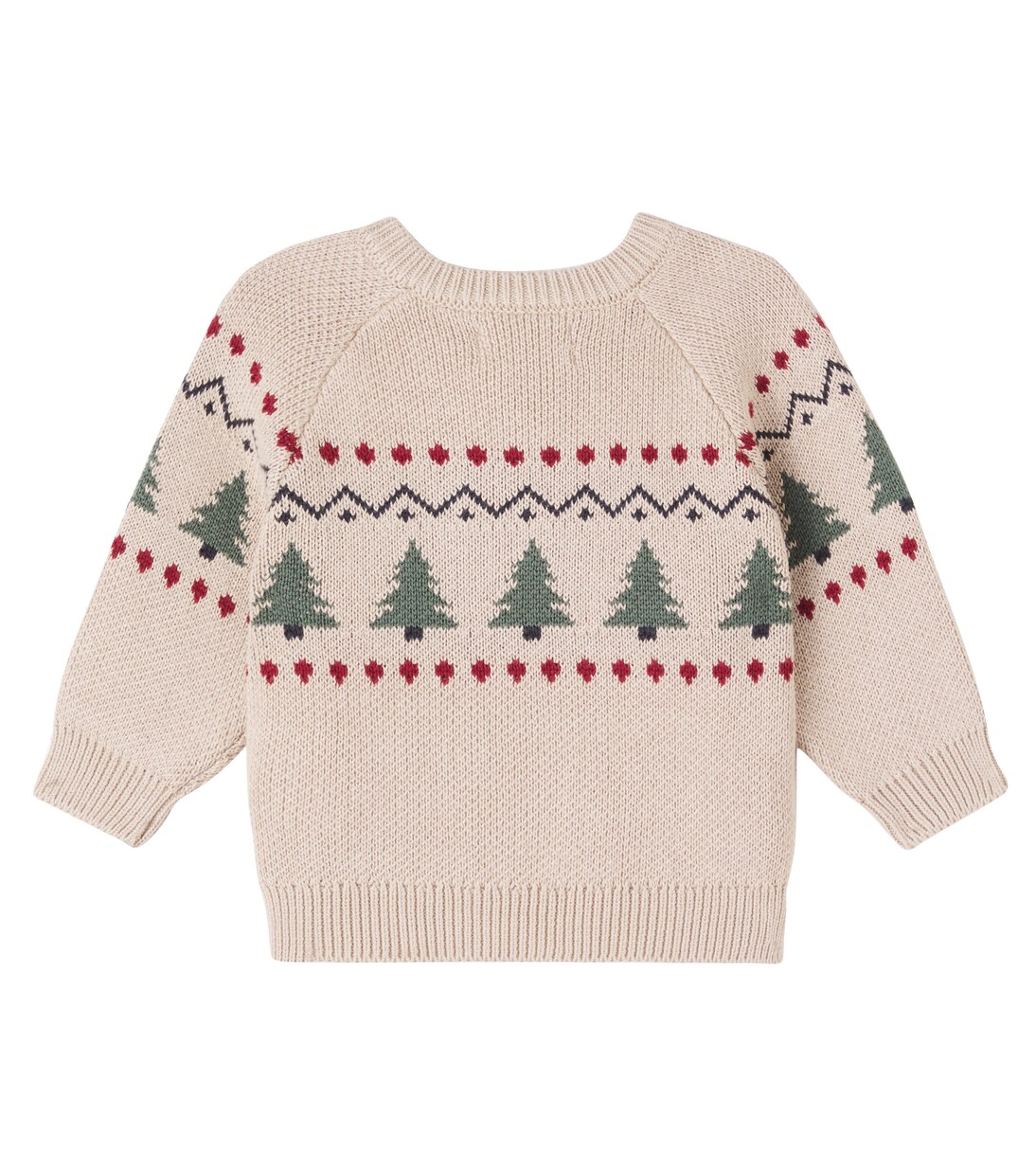 Baby Pullover Balou aus Baumwoll-Jacquard | Wheat