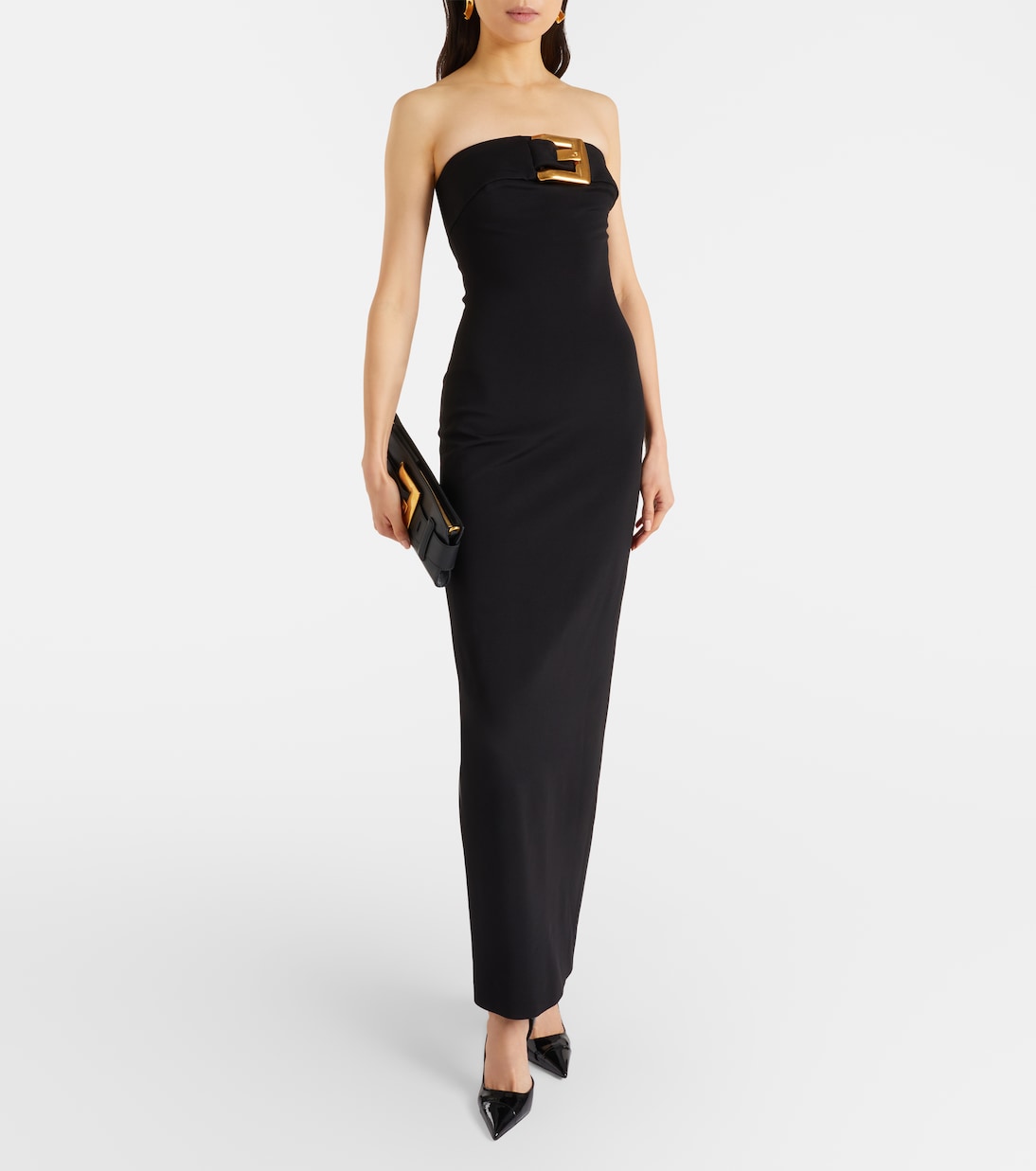 Belted jersey gown | Balmain