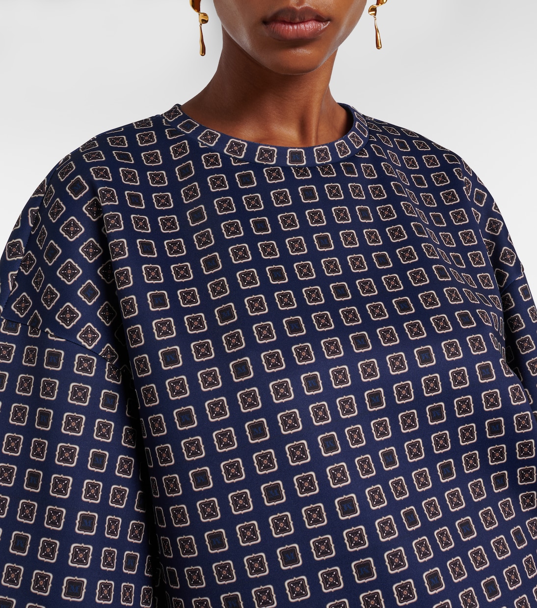 Notizia printed jersey top | Max Mara