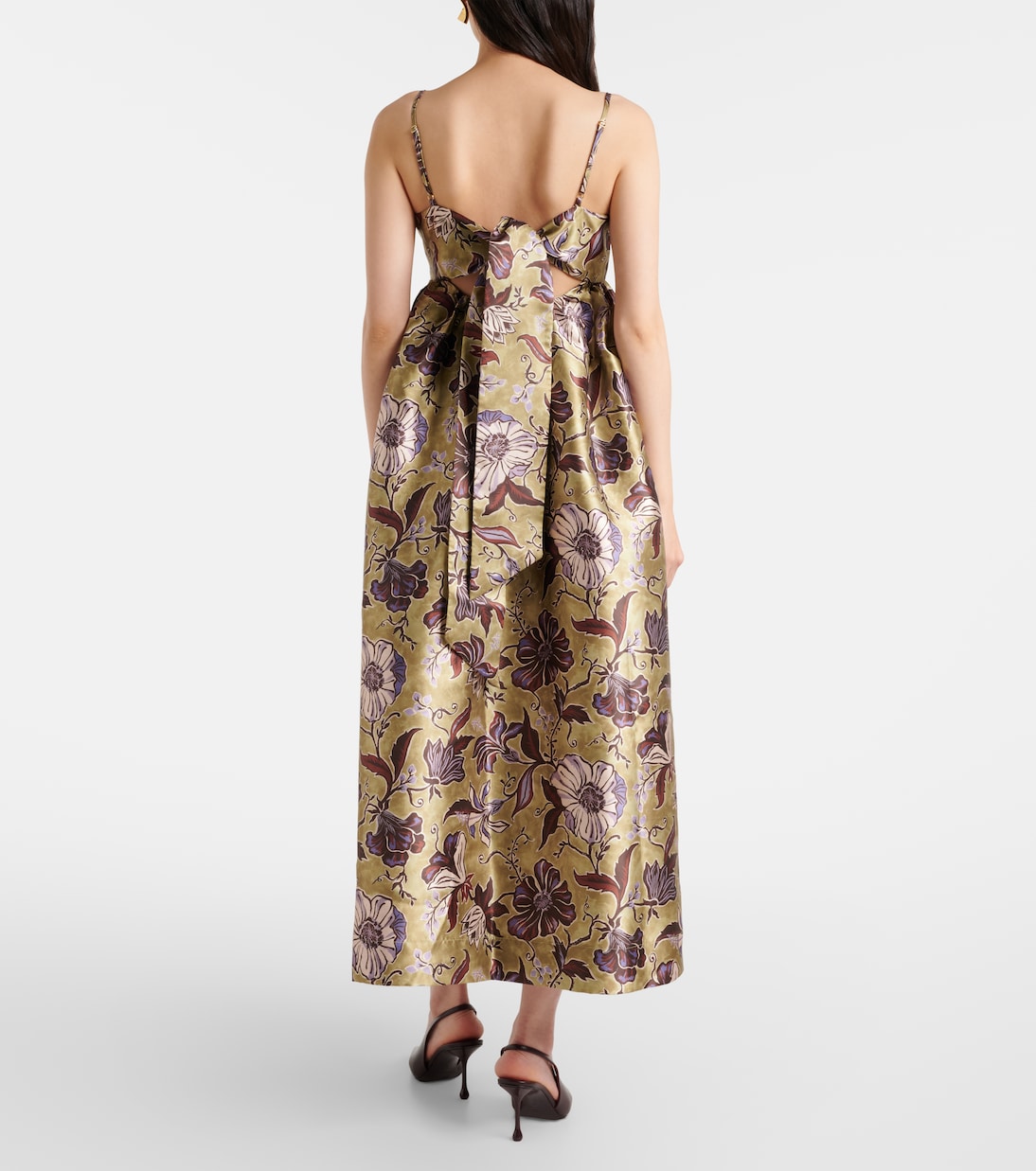 Citron floral midi dress | Alémais