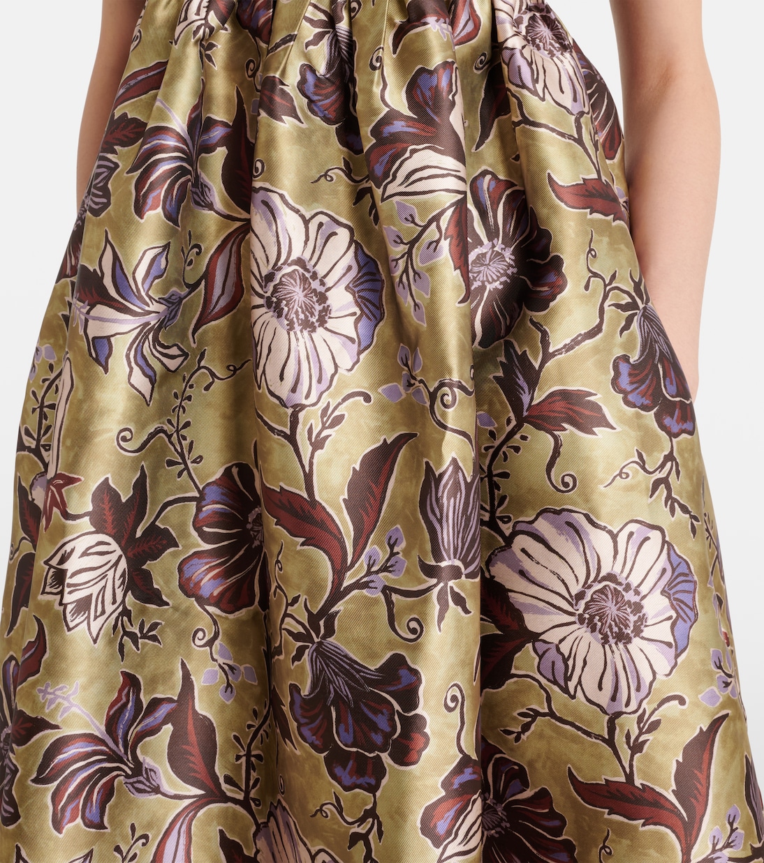 Citron floral midi dress | Alémais