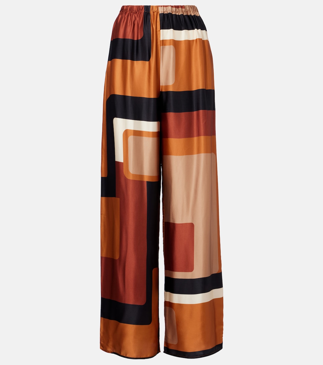Jensen printed satin palazzo pants | Faithfull