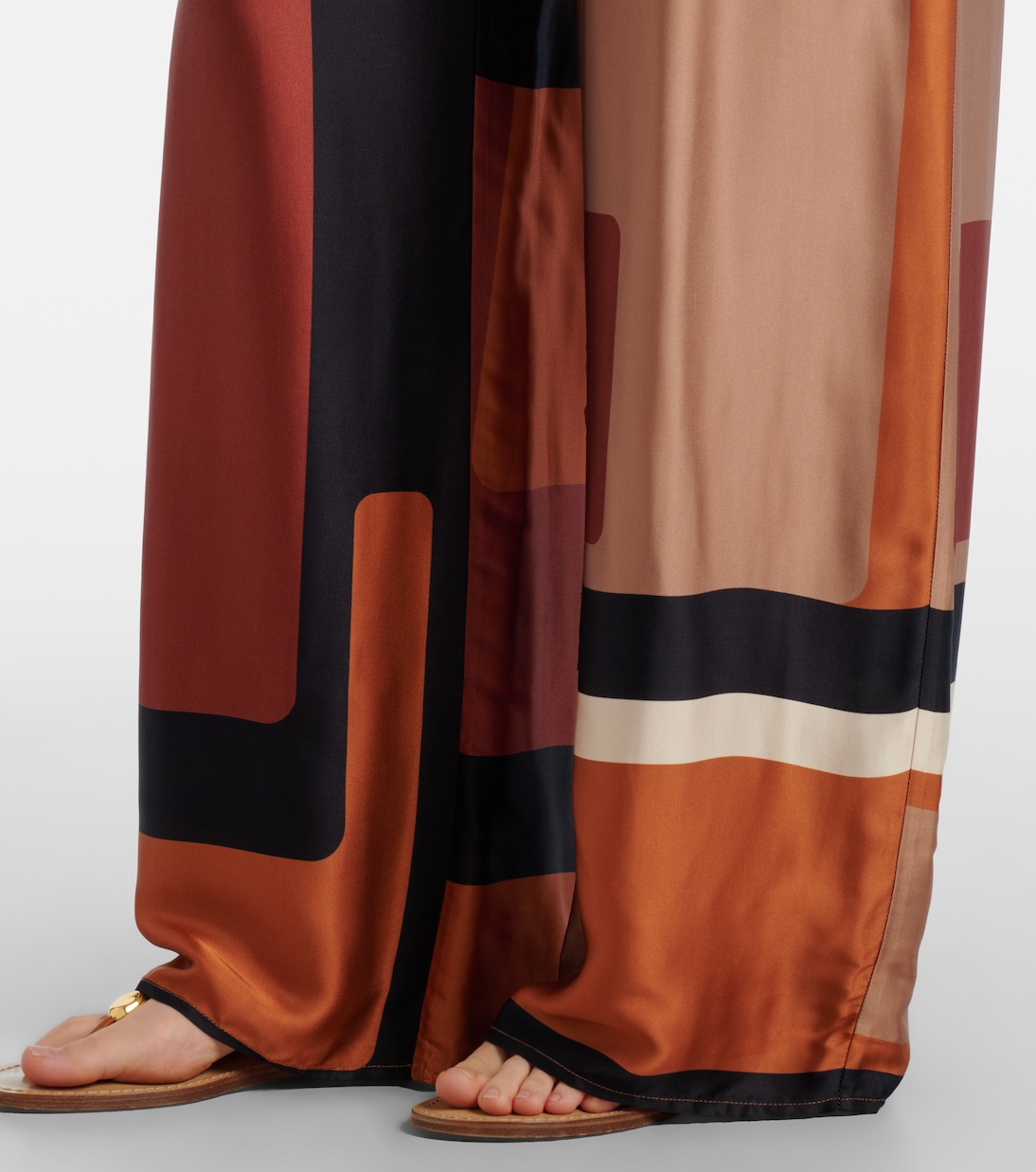 Jensen printed satin palazzo pants | Faithfull