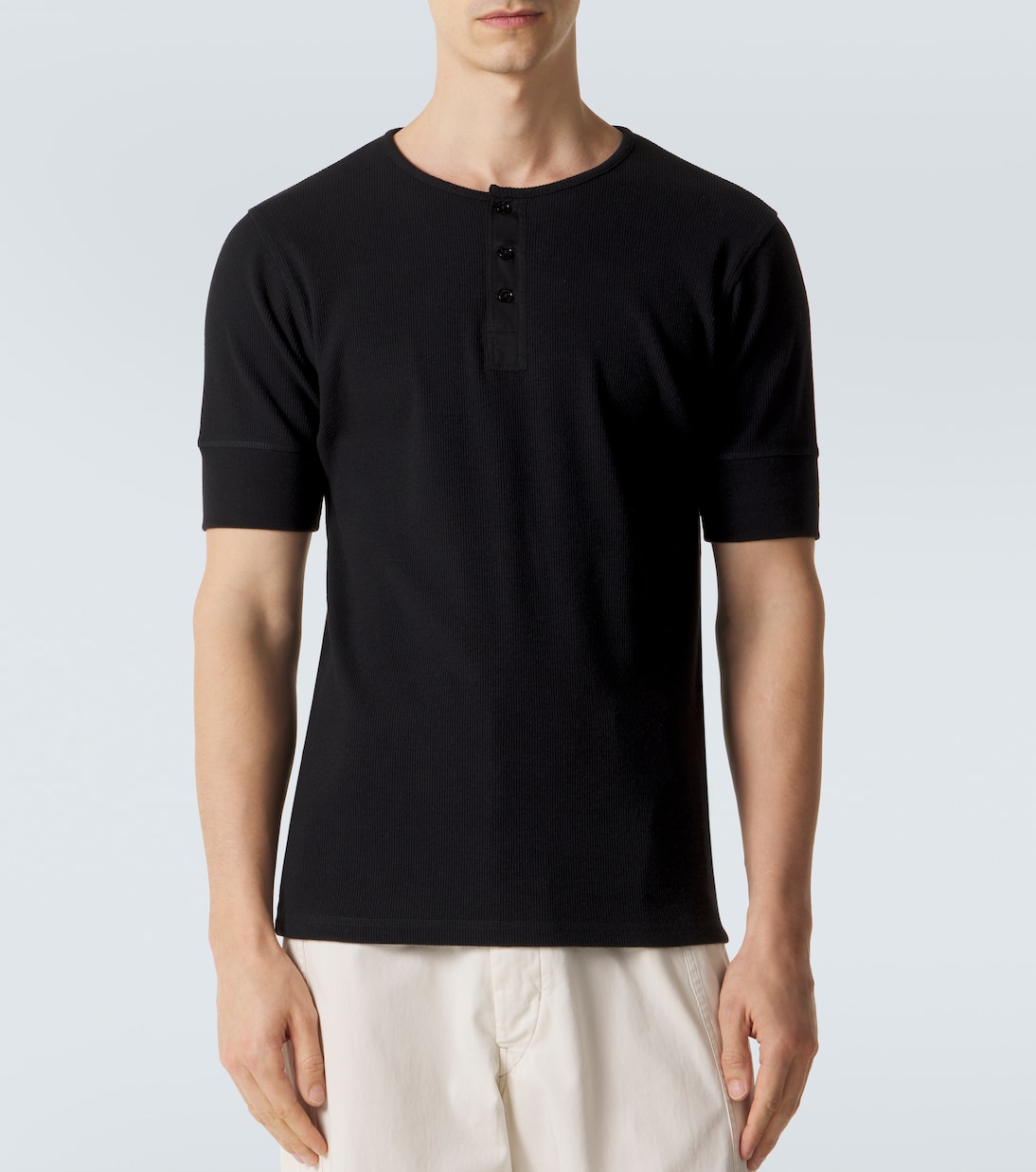 Camicia Henley in cotone e lino | Lemaire