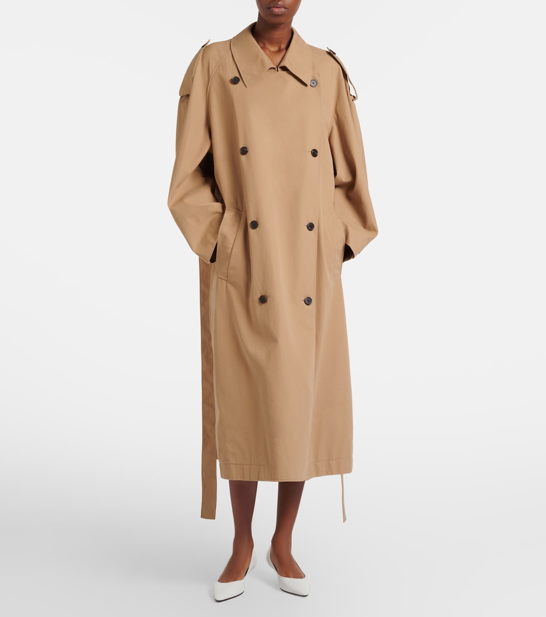 Trench-coat Dester en coton et cachemire | The Row