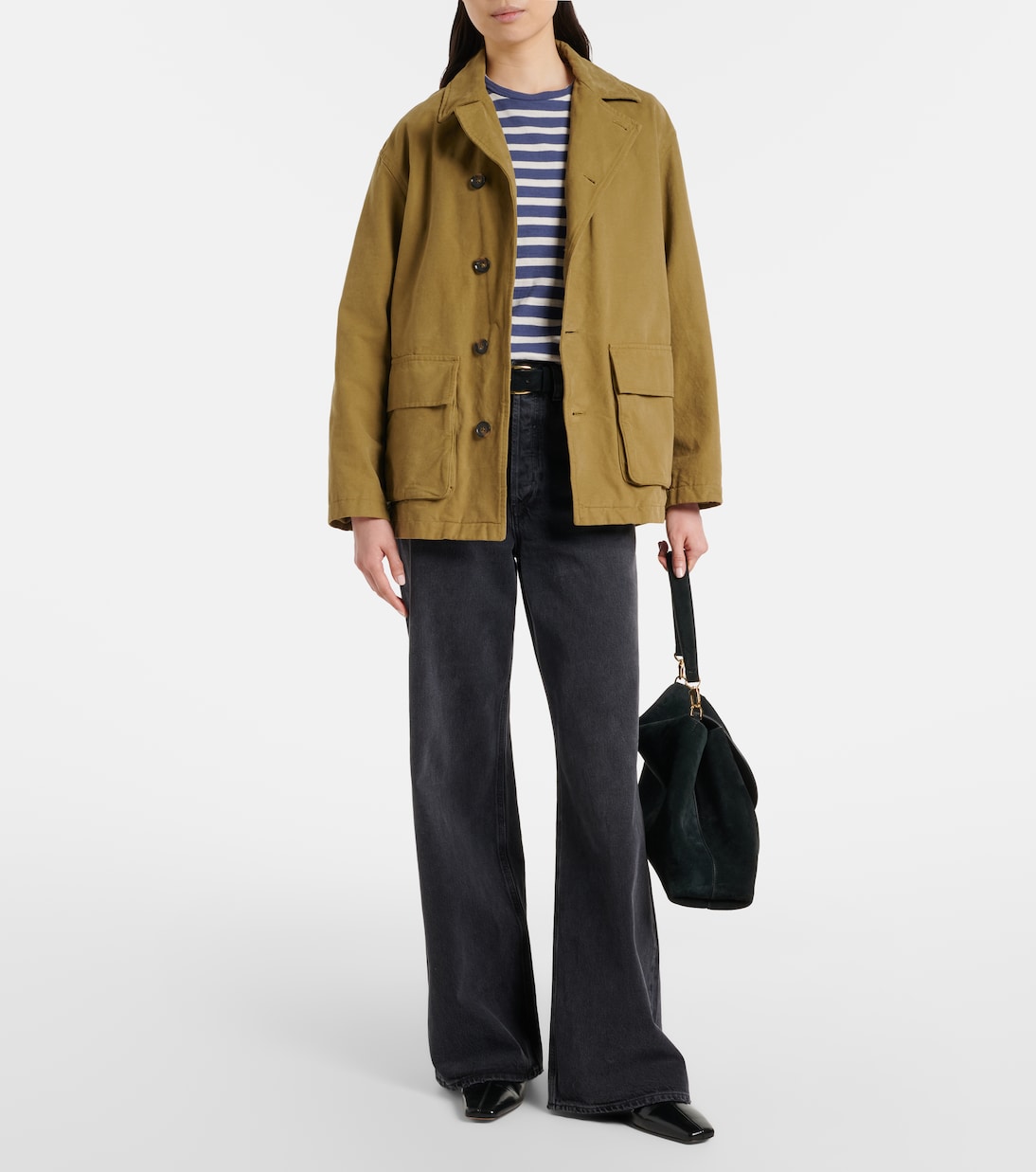 T-shirt Lana in jersey di cotone a righe | Nili Lotan