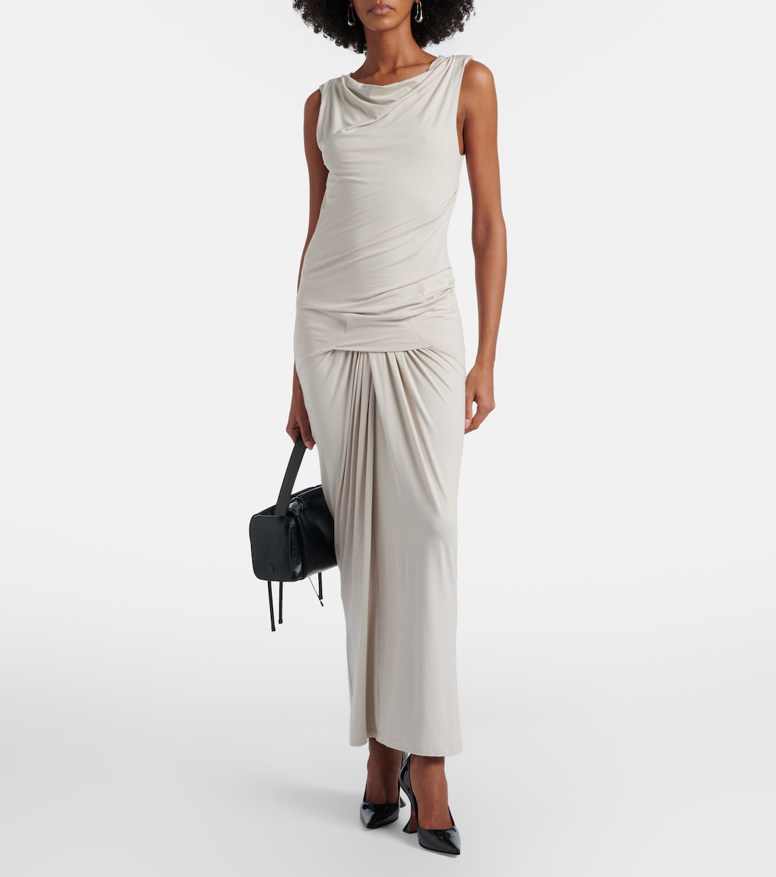Draped gathered maxi dress | Entire Studios