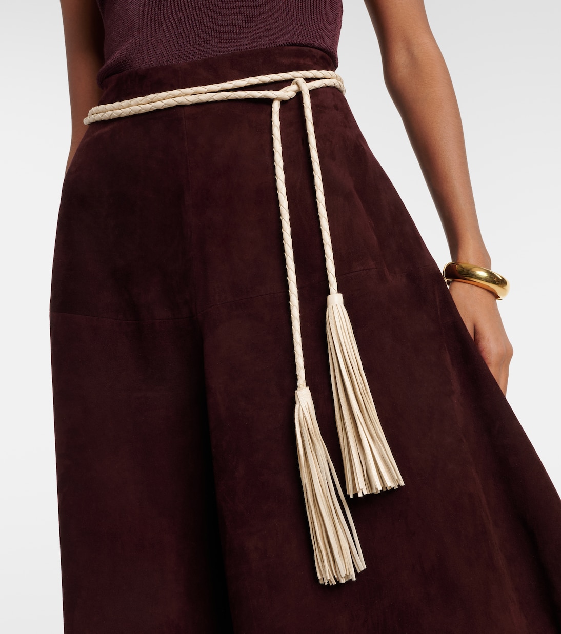 Cintura in pelle con nappine | Nour Hammour