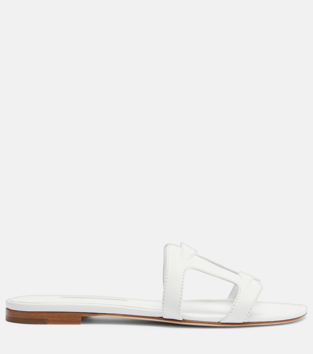 Grellanuflat leather slides | Manolo Blahnik