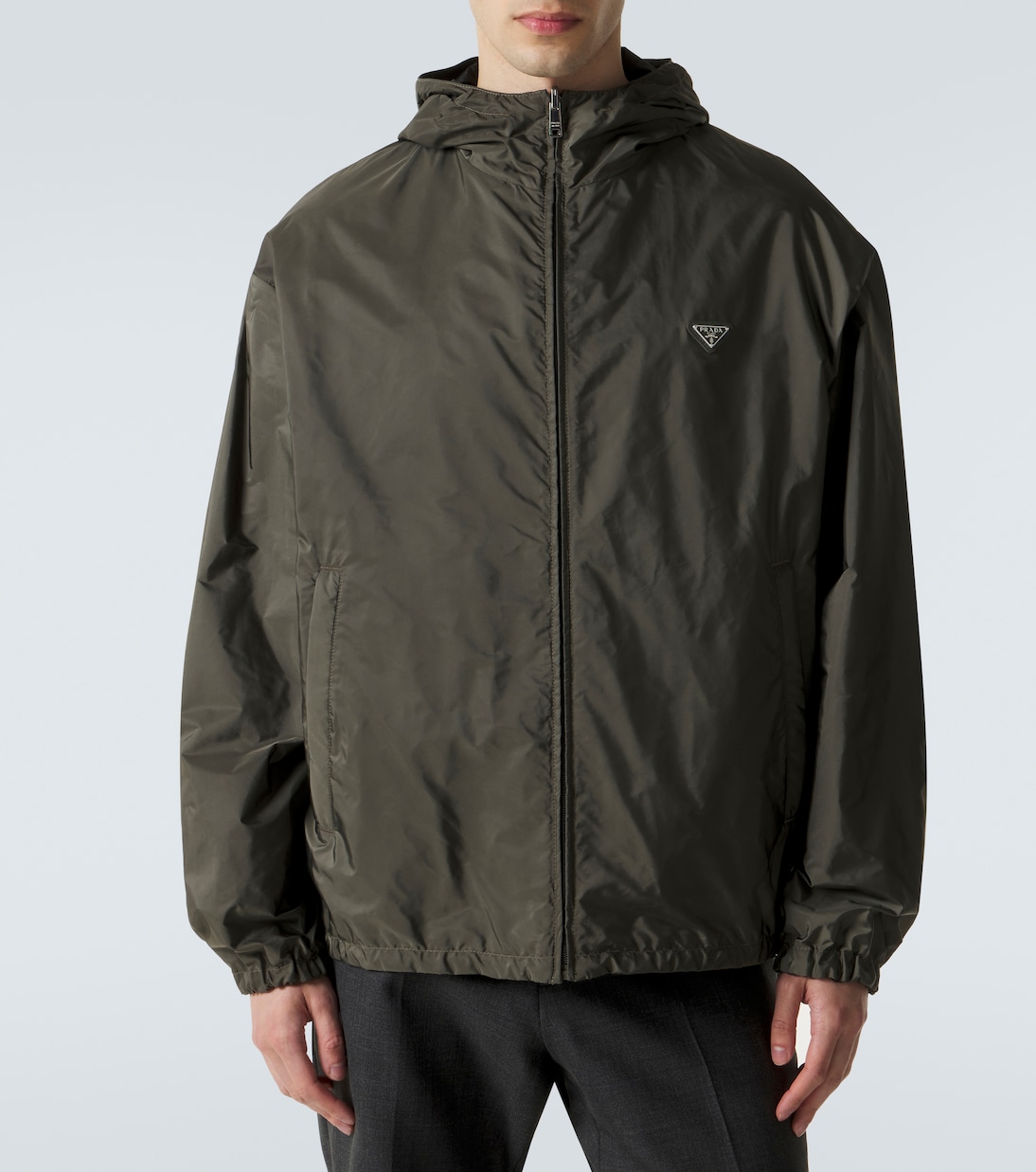 Re-Nylon reversible leather-trimmed jacket | Prada