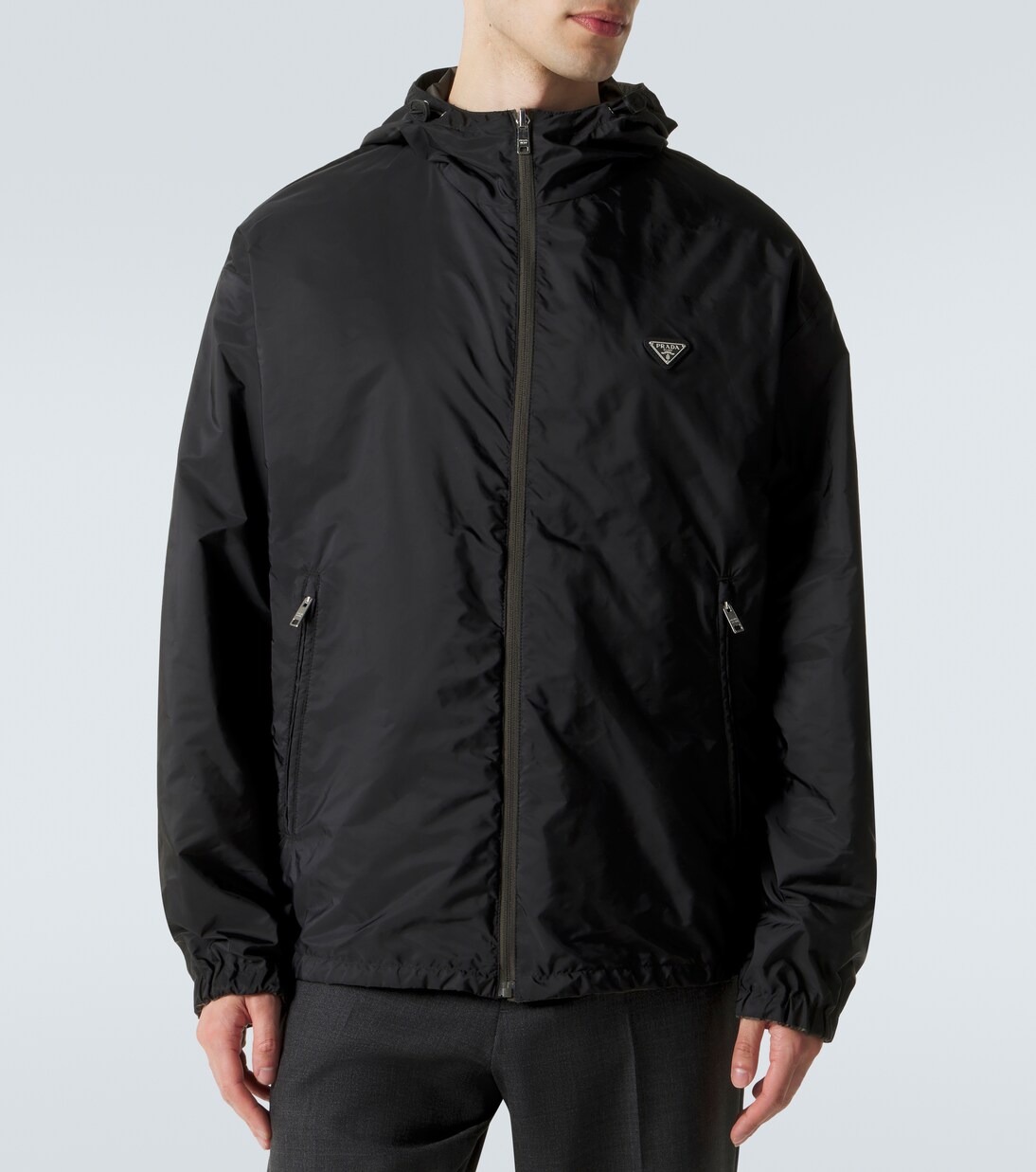 Re-Nylon reversible leather-trimmed jacket | Prada