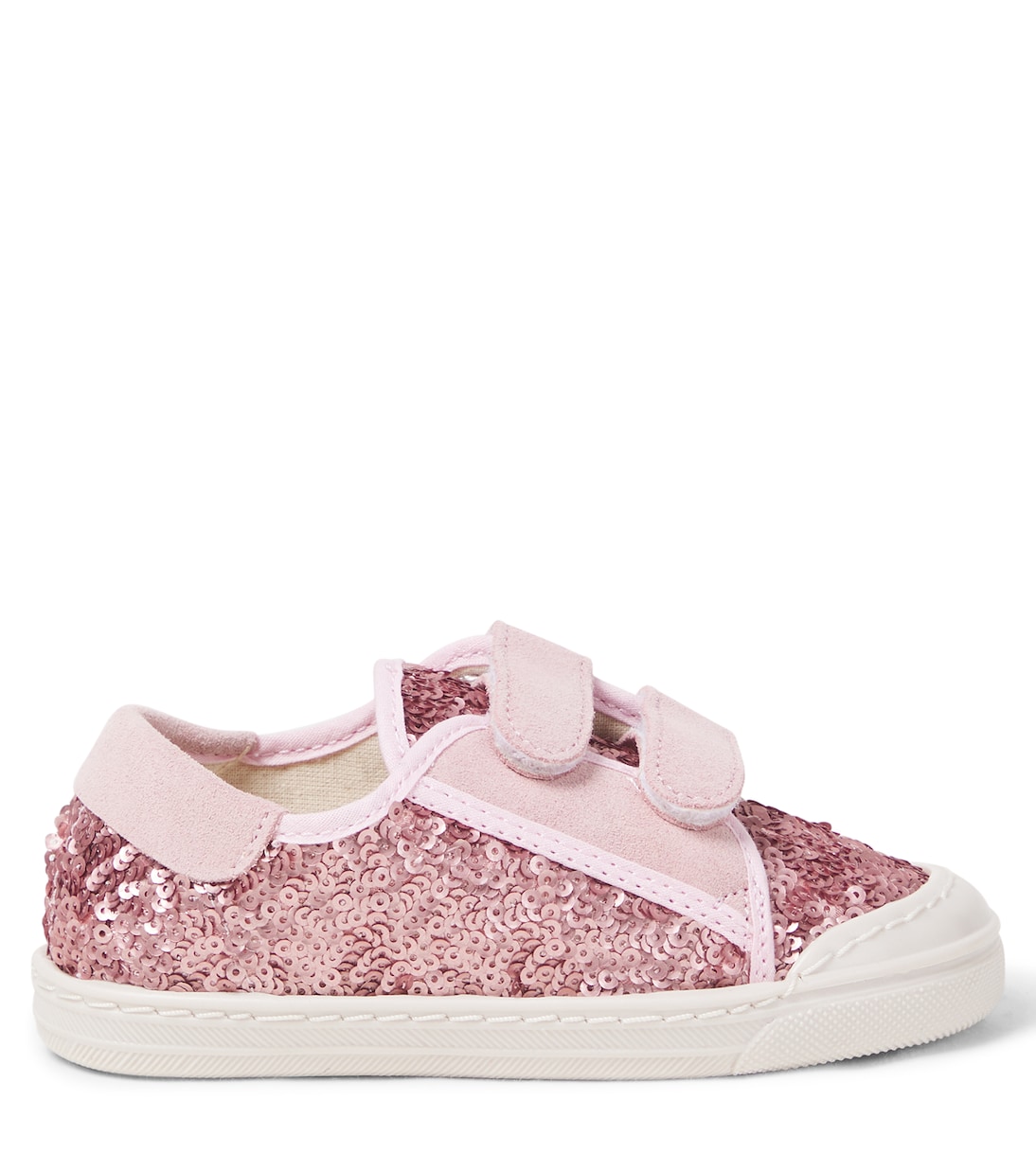 Sneakers mit Pailletten und Veloursleder | PèPè