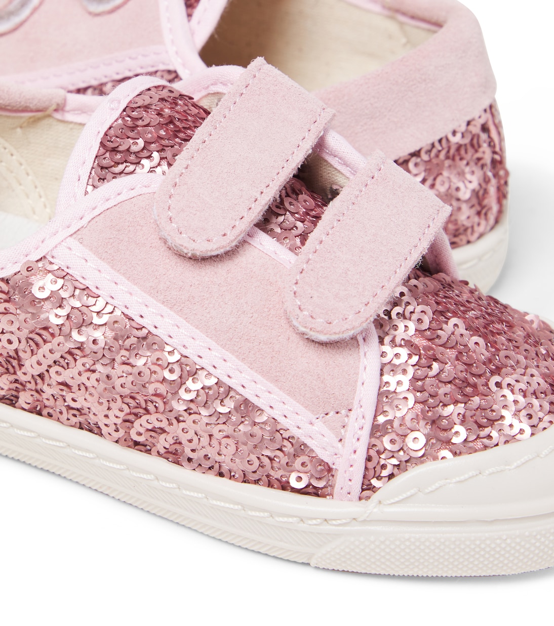 Sneakers mit Pailletten und Veloursleder | PèPè