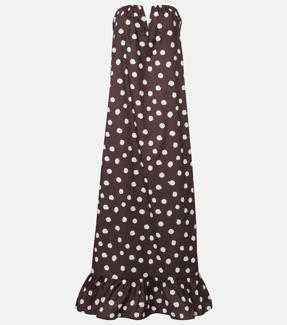 Polka-dot cotton-blend maxi dress | Adriana Degreas