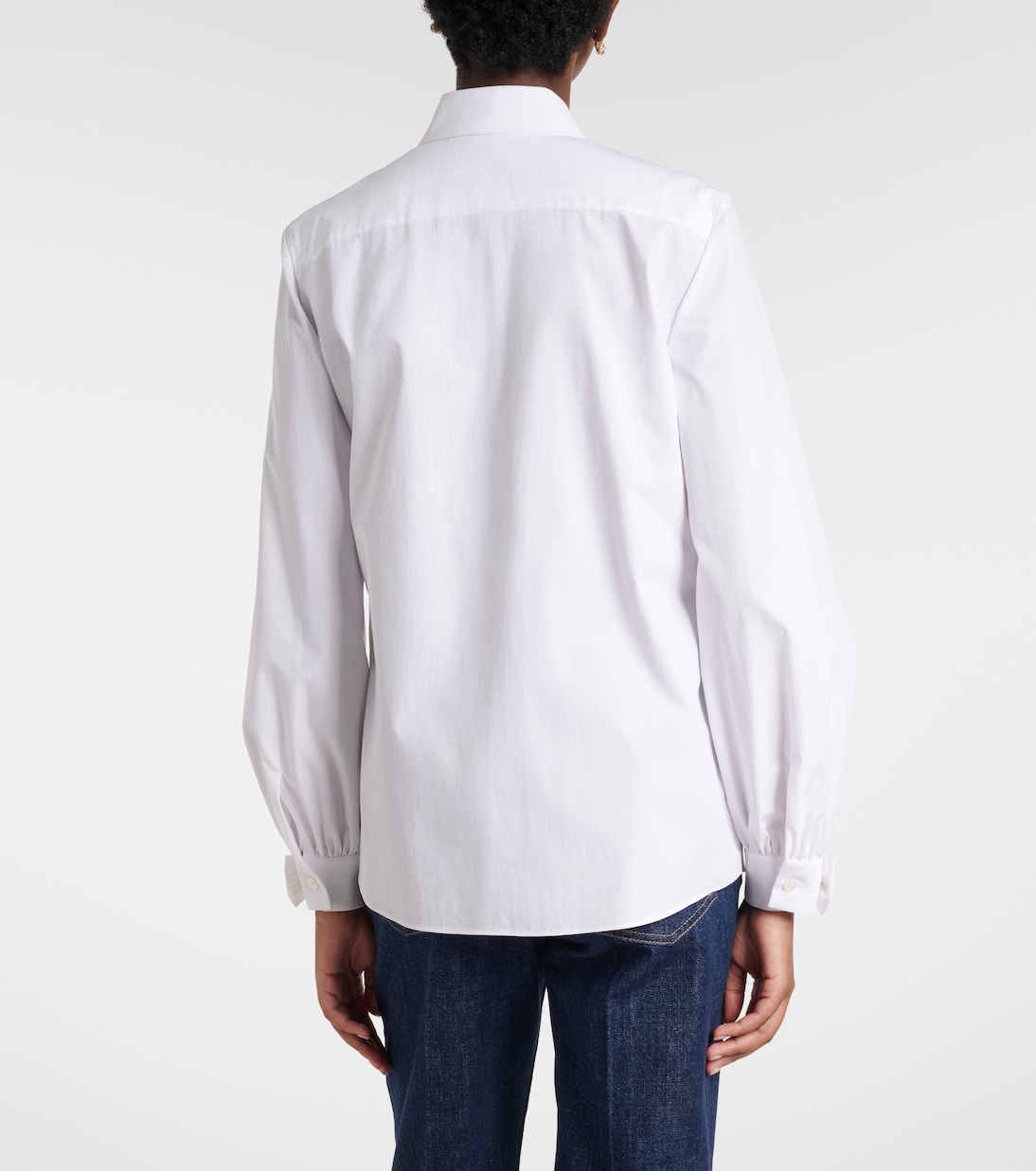 Bow-detail cotton poplin shirt | Valentino