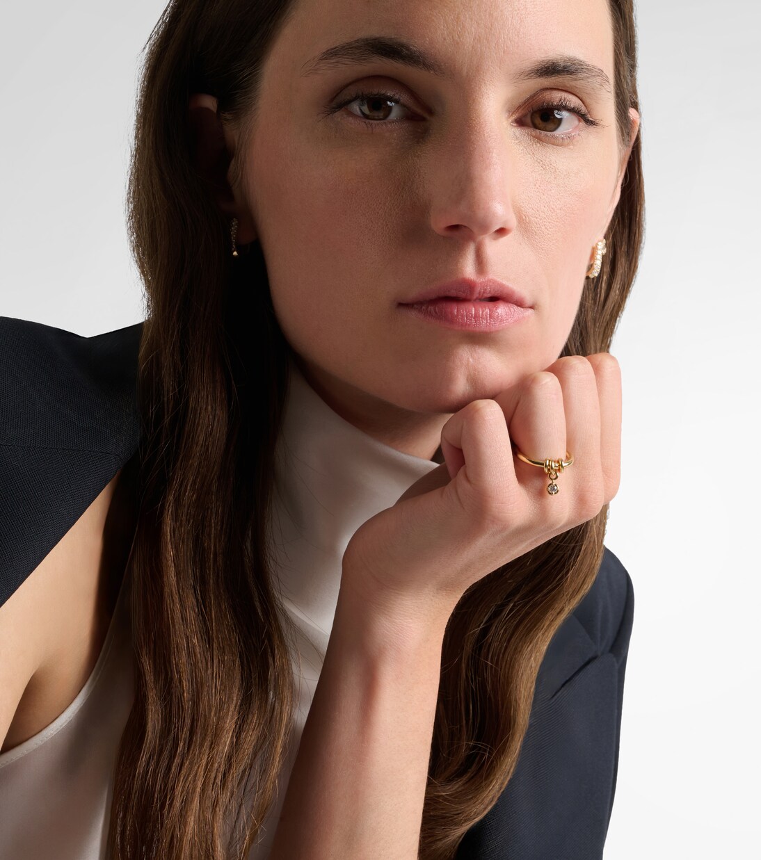 Ring Pia aus Sterlingsilber mit 18kt Gelbgold und Diamant | Spinelli Kilcollin