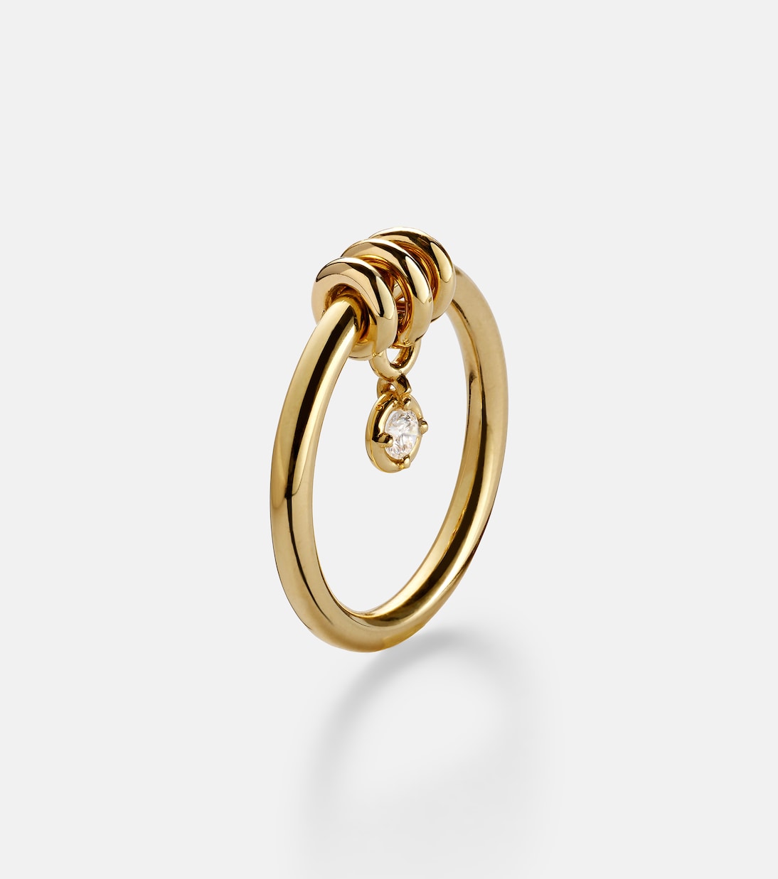 Ring Pia aus Sterlingsilber mit 18kt Gelbgold und Diamant | Spinelli Kilcollin