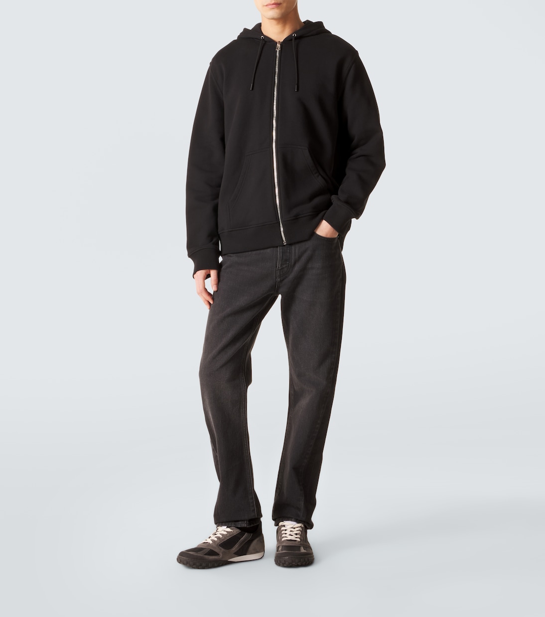 Logo cotton fleece zip-up hoodie | Givenchy