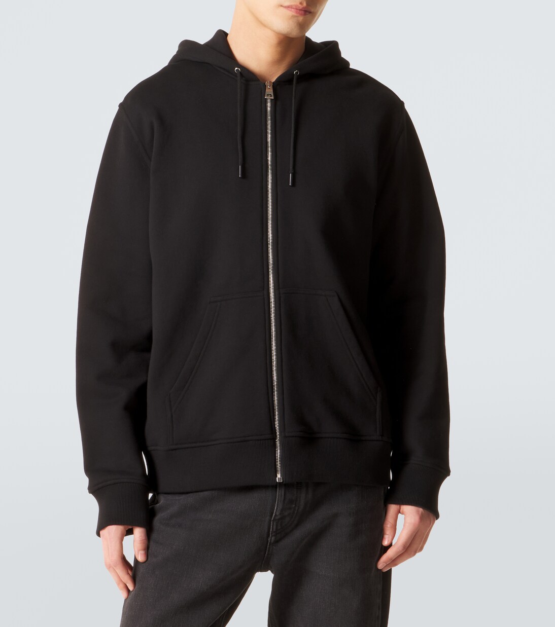 Logo cotton fleece zip-up hoodie | Givenchy