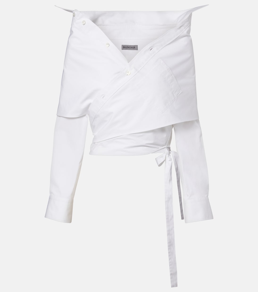Off-shoulder cotton top | Balenciaga