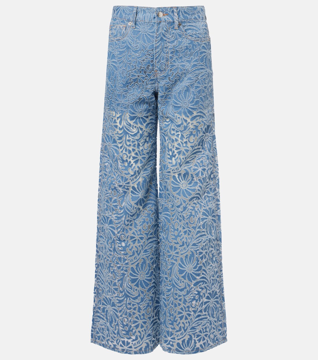 Taylor floral wide-leg jeans | Veronica Beard