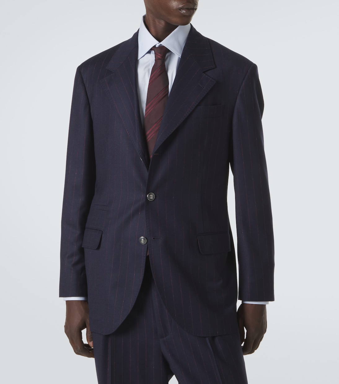 Pinstripe virgin wool suit | Brunello Cucinelli