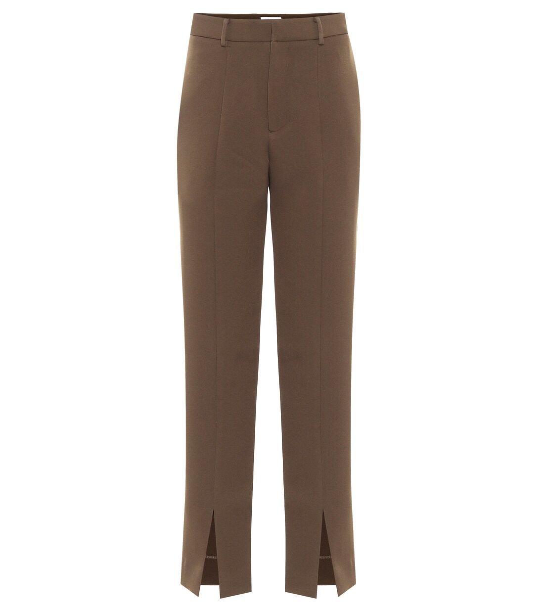 Pantalon Piper à taille haute en laine mélangée | Deveaux New York