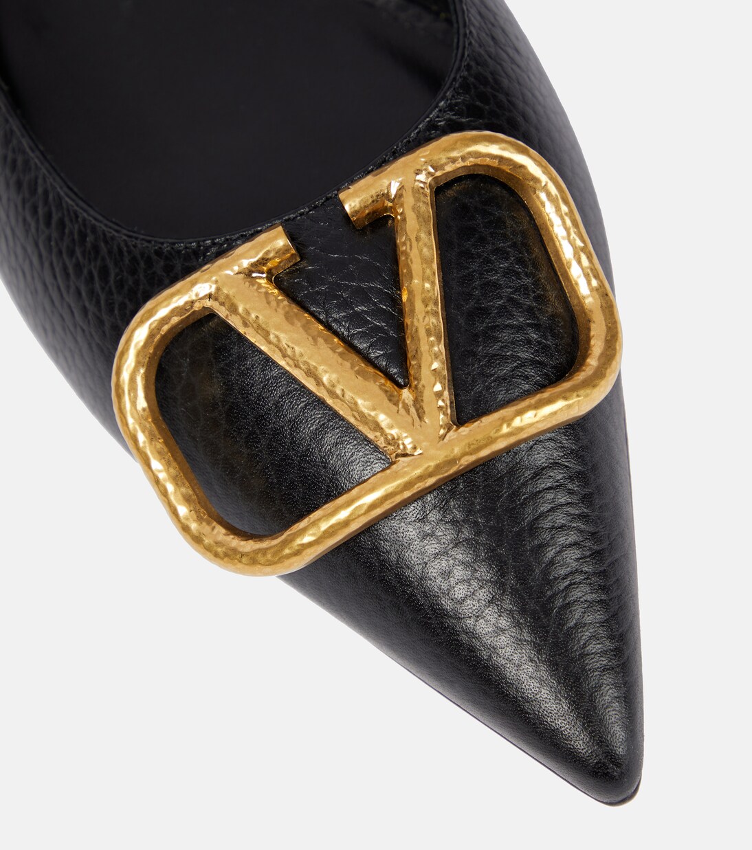VLogo leather ballet flats | Valentino Garavani