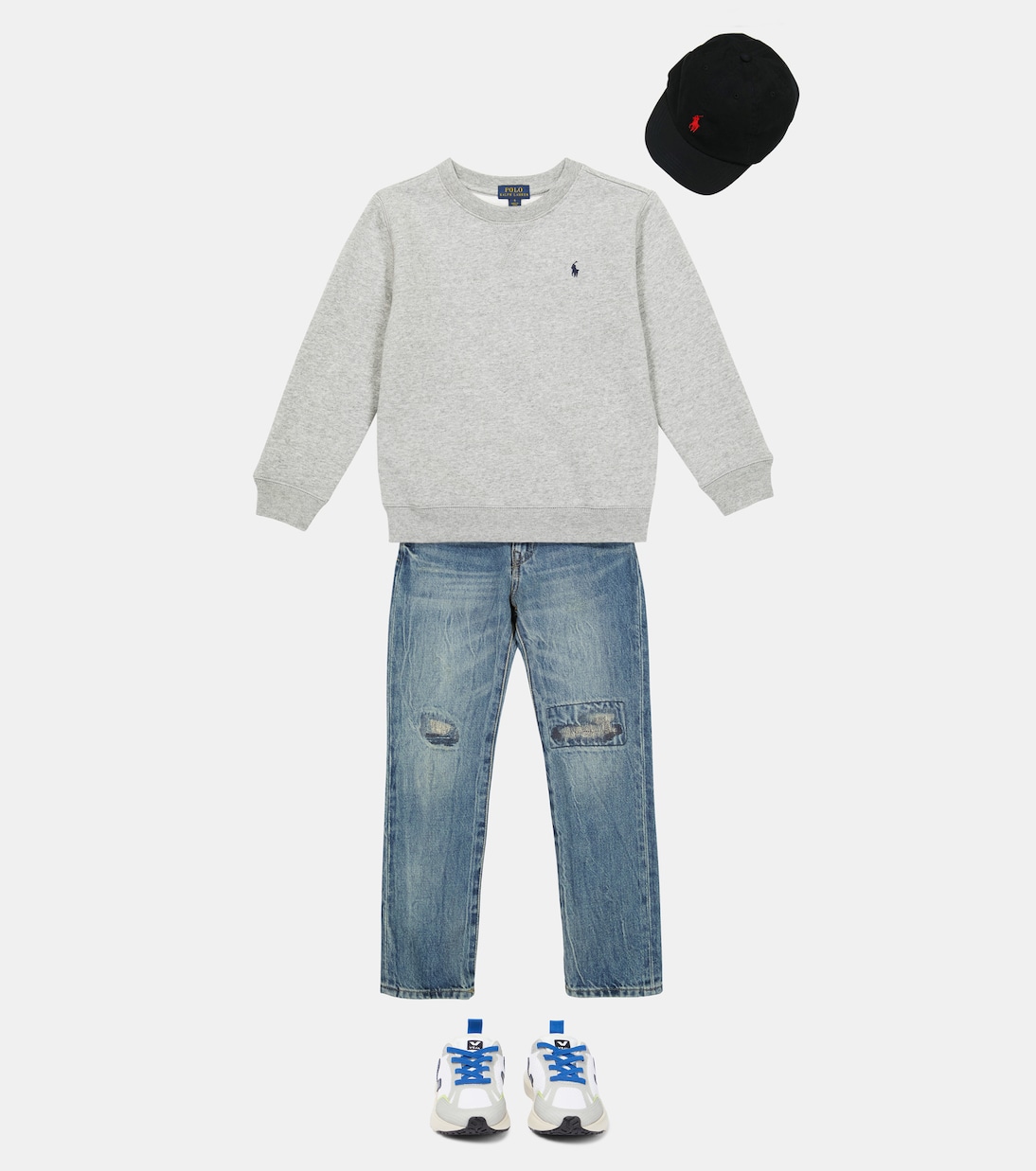 Logo cotton-blend jersey sweatshirt | Polo Ralph Lauren Kids