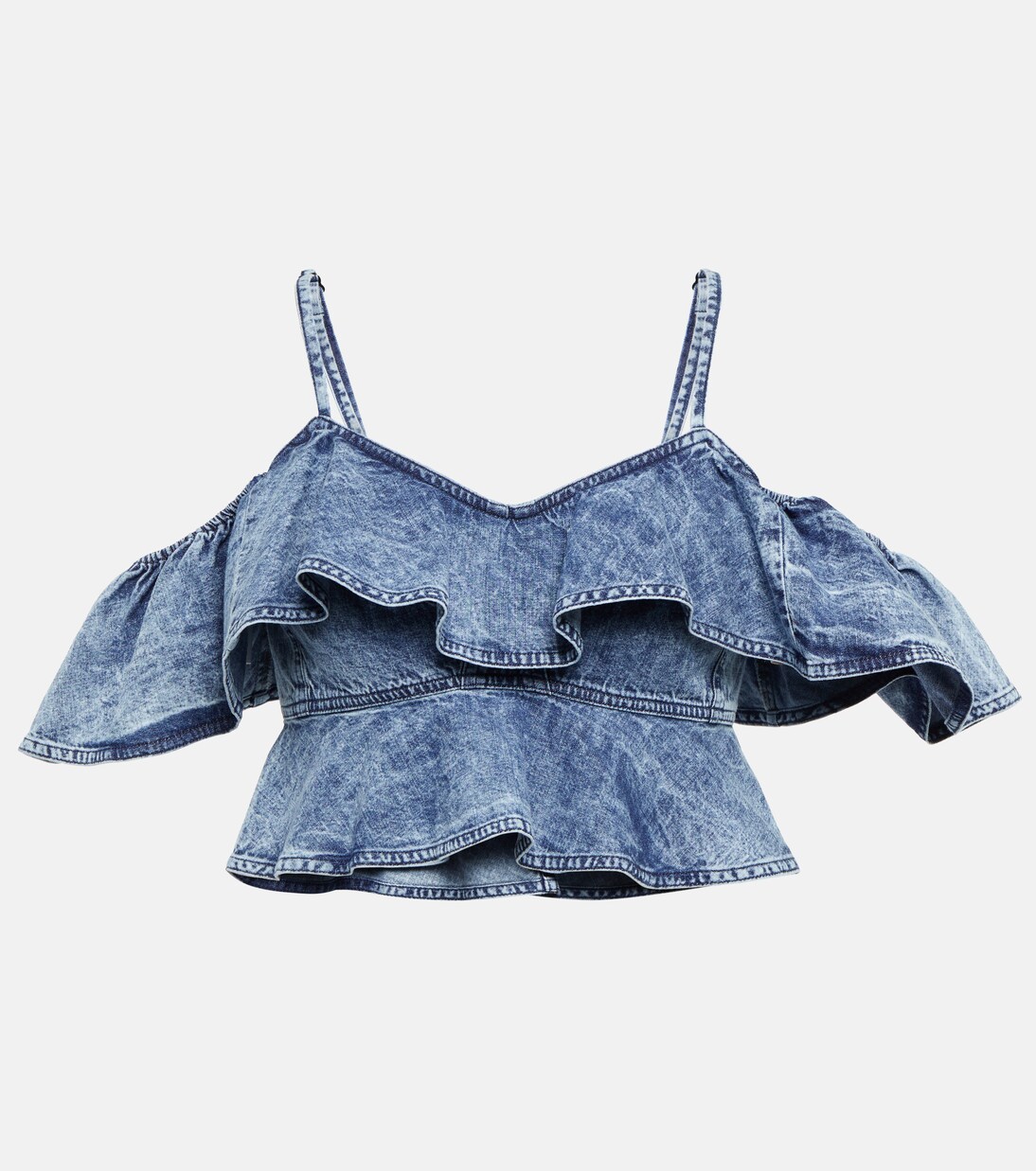 Cropped-Top Voloteo aus Chambray | Marant Etoile