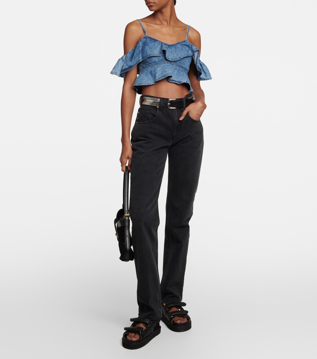Cropped-Top Voloteo aus Chambray | Marant Etoile