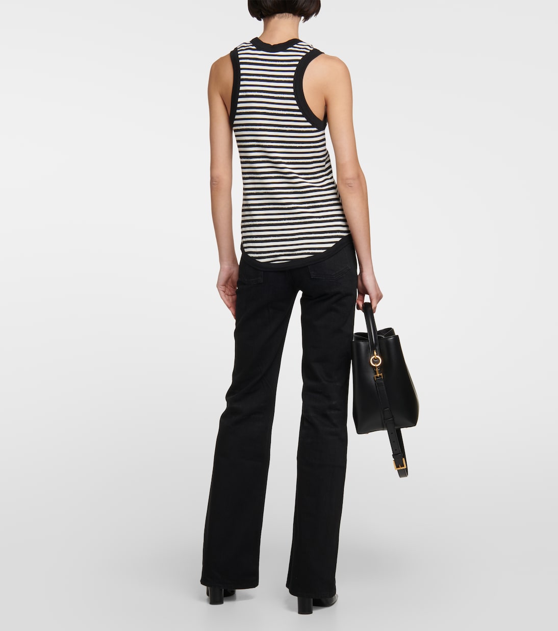 Cassandre striped jersey top | Saint Laurent