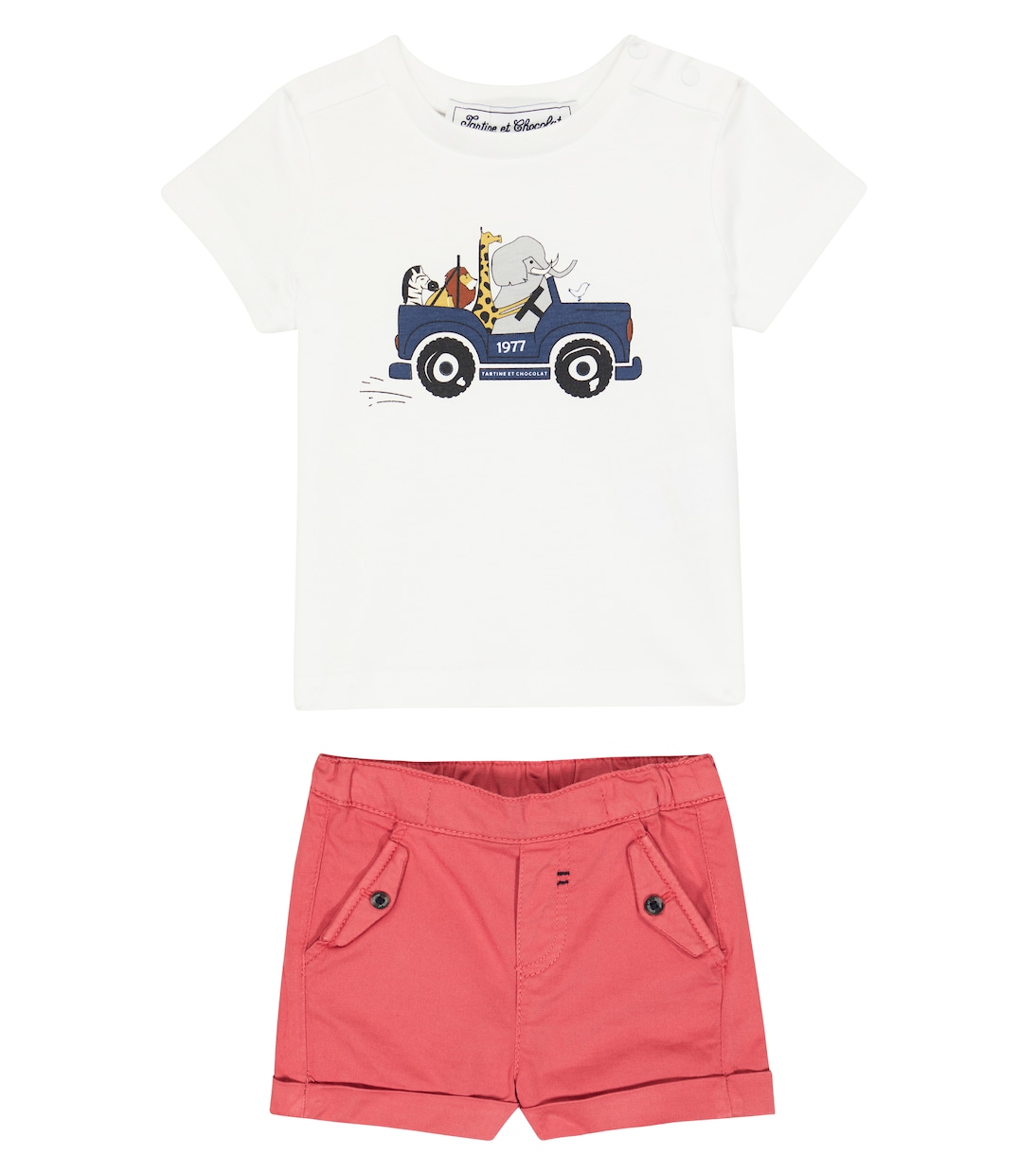 Bébé – Set t-shirt et short en coton | Tartine et Chocolat