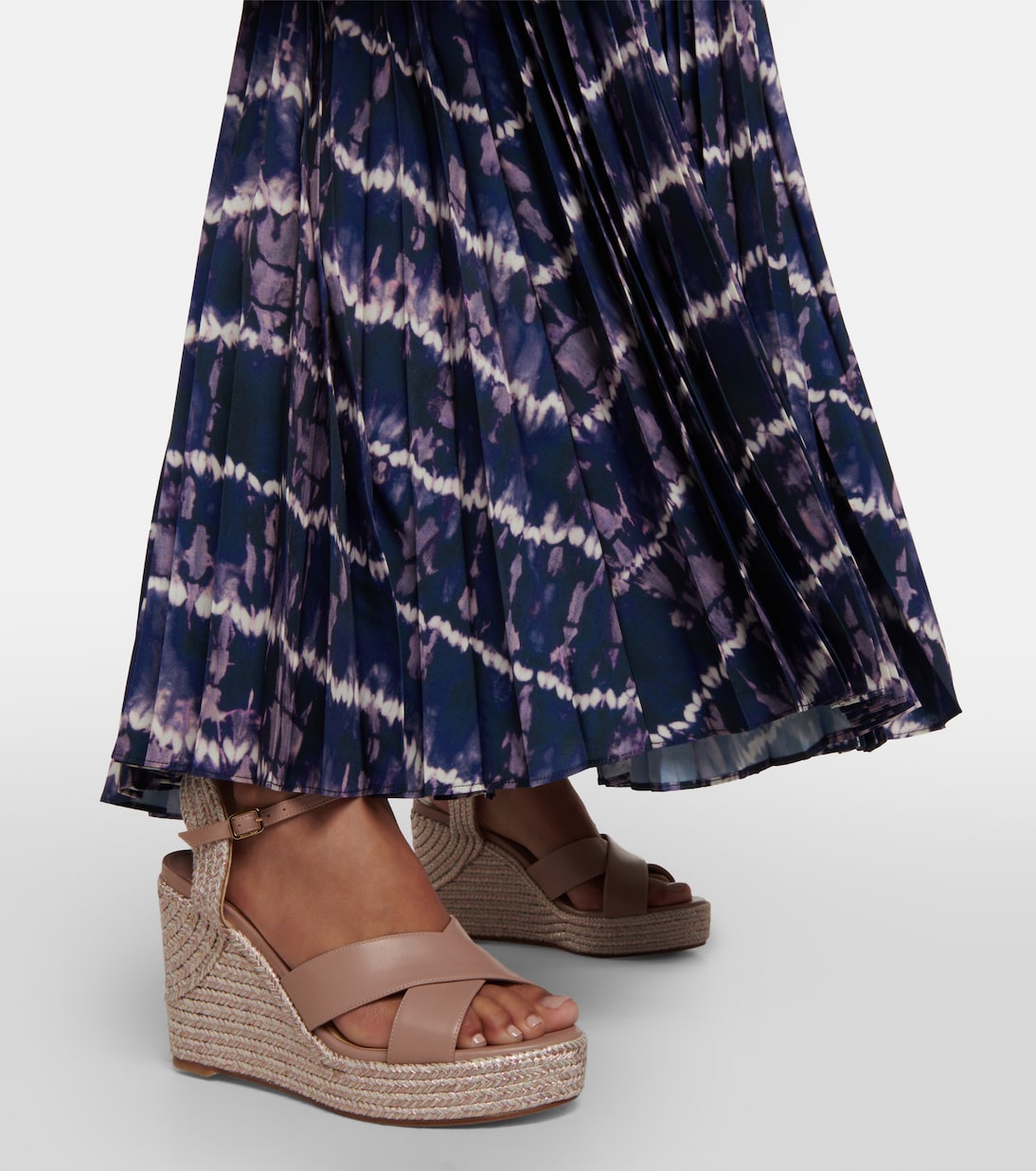 Dellena 100 leather wedge sandals | Jimmy Choo