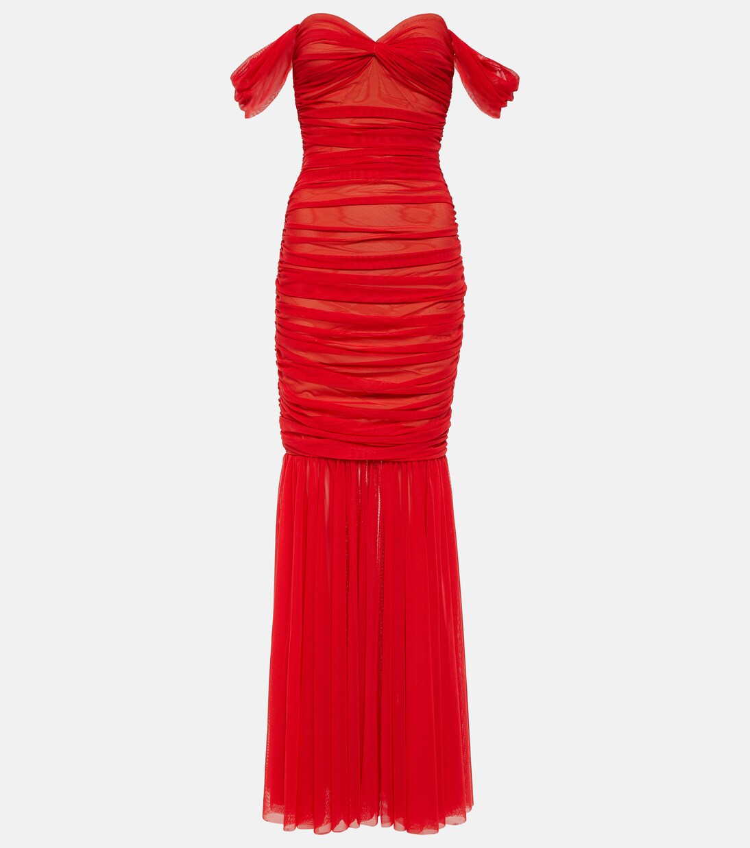 Off-Shoulder-Robe Walter aus Mesh | Norma Kamali