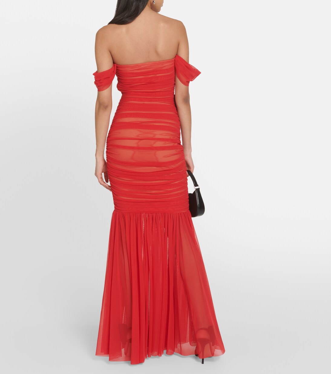 Off-Shoulder-Robe Walter aus Mesh | Norma Kamali