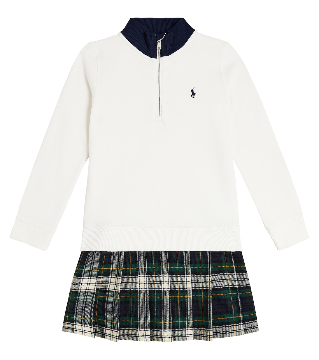 Cotton-blend checked sweater dress | Polo Ralph Lauren Kids