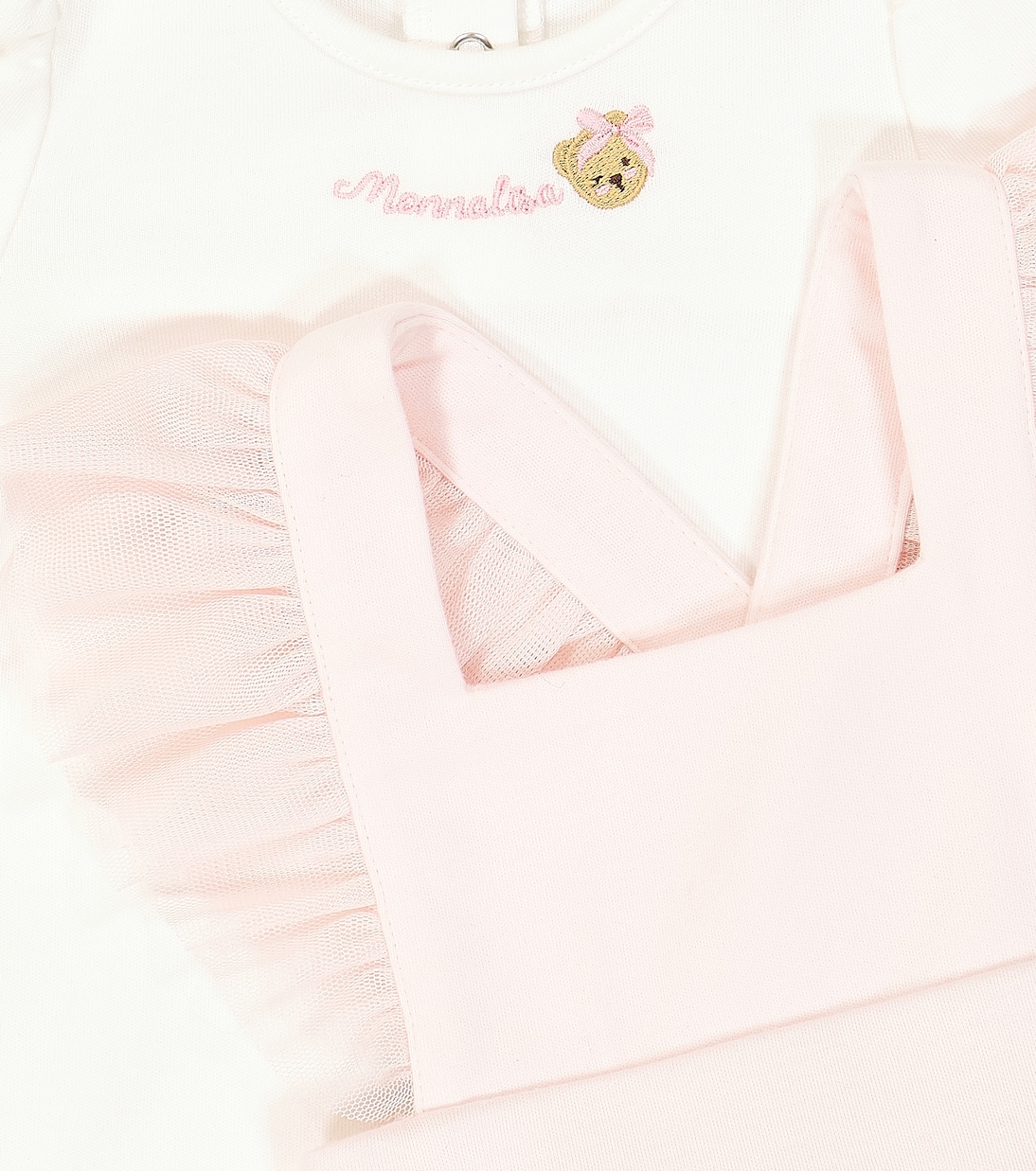 Bébé – Ensemble robe et body en coton et tulle | Monnalisa