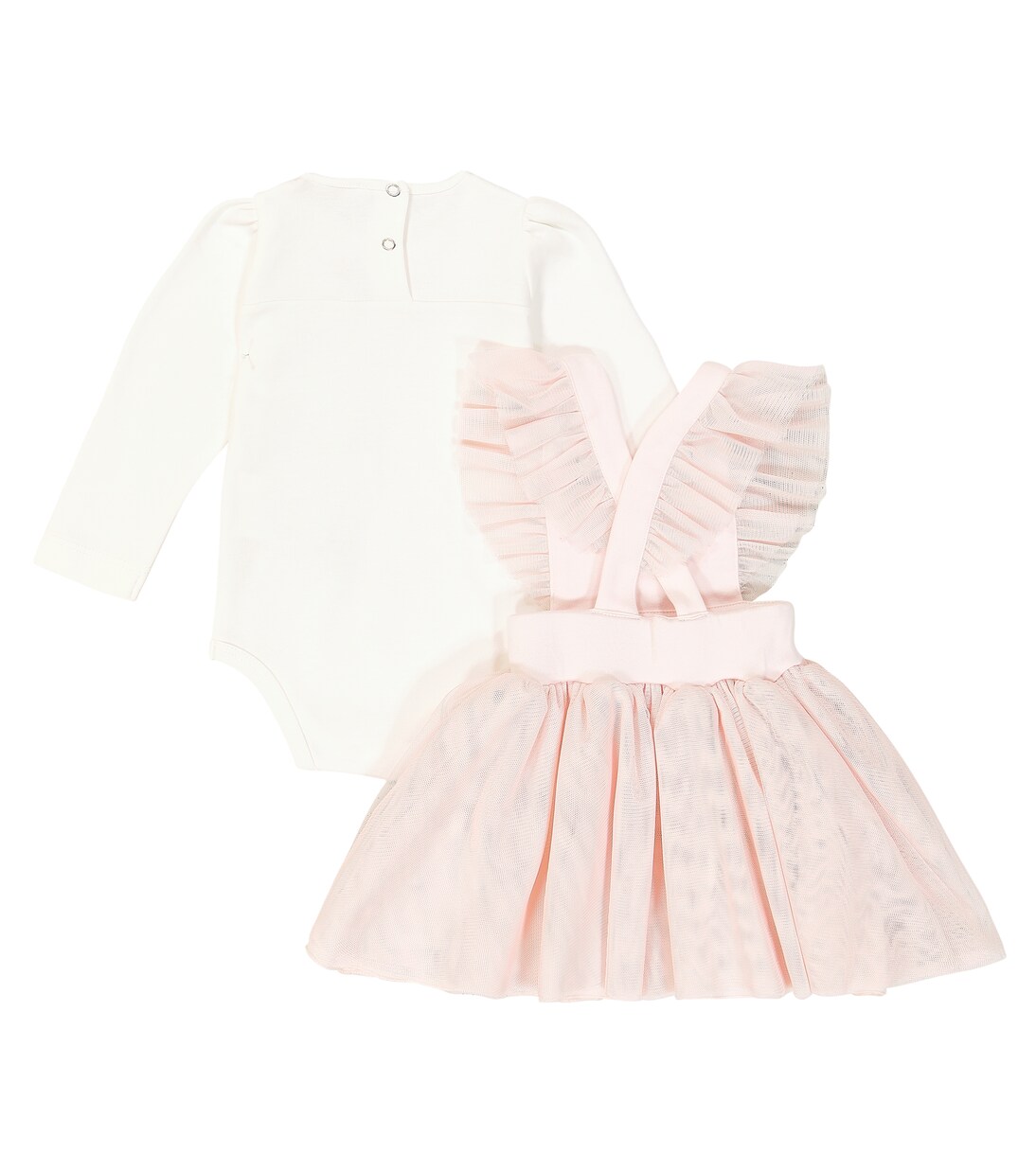 Bébé – Ensemble robe et body en coton et tulle | Monnalisa
