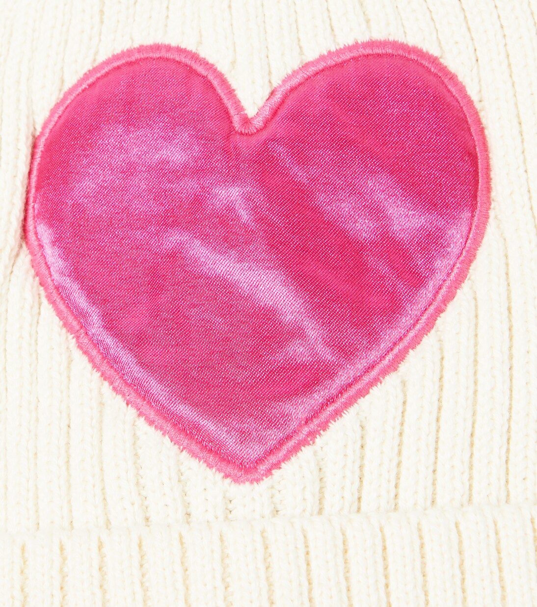 Embroidered rib-knit cotton beanie | Mini Rodini
