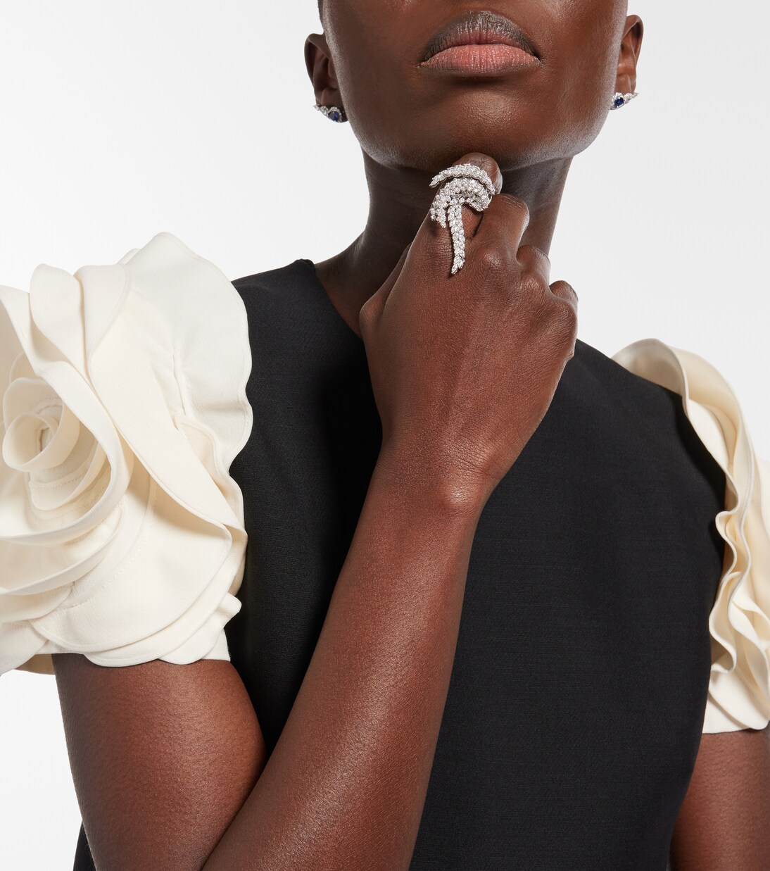 Y-Couture 18kt white gold ring with diamonds | Yeprem