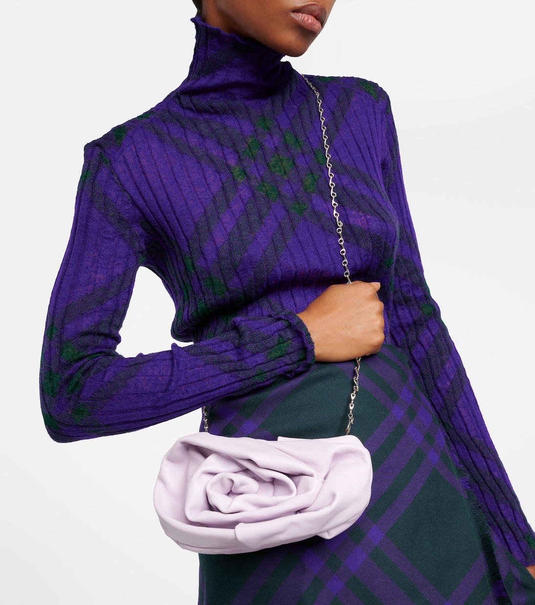 Clutch Rose aus Leder | Burberry